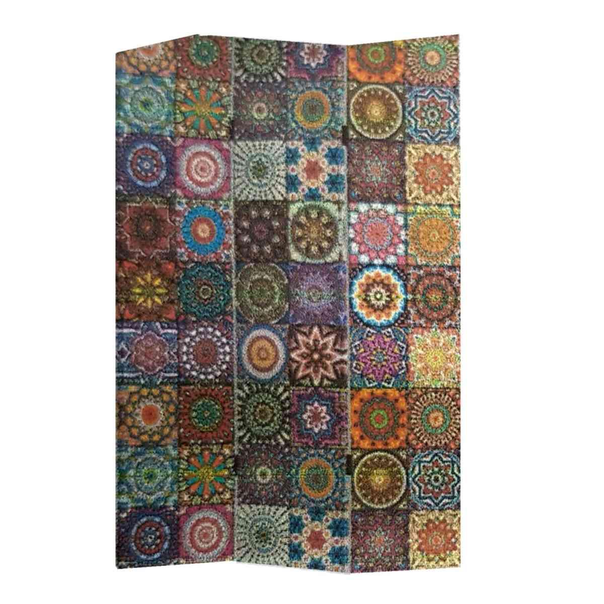 Paravento Stampa 3 Ante Maioliche cm.120,6x2,5h180 | Vacchetti