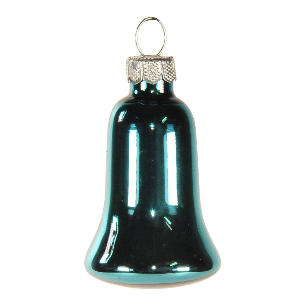 Pallina Natale Vetro cm.5 Campana Azzurro pz.8