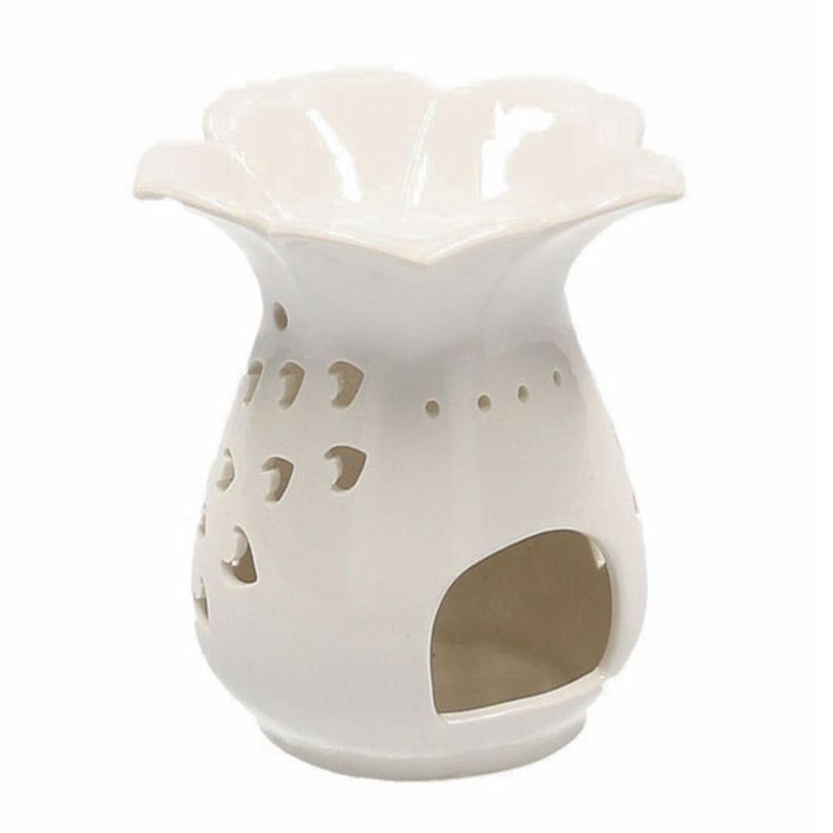 Diffusore Essenze Ceramica Bianco cm.Ø12x13
