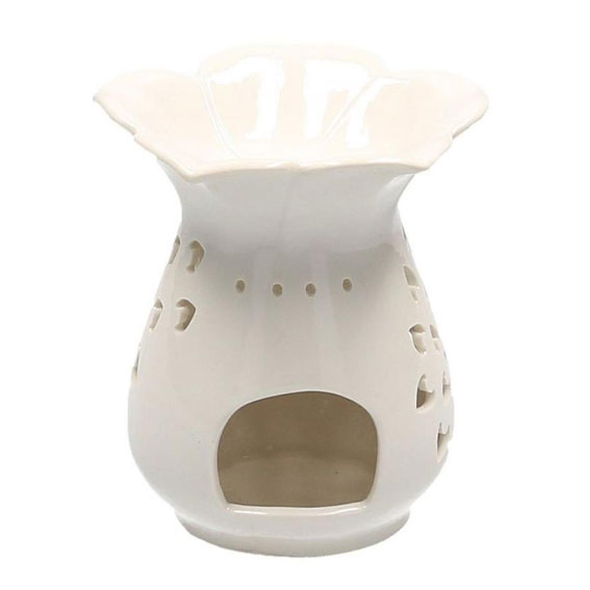 Diffusore Essenze Ceramica Bianco cm.Ø12x13