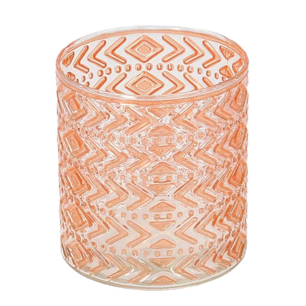 Portacandela Vetro Arancio cm.10x11 |Vacchetti