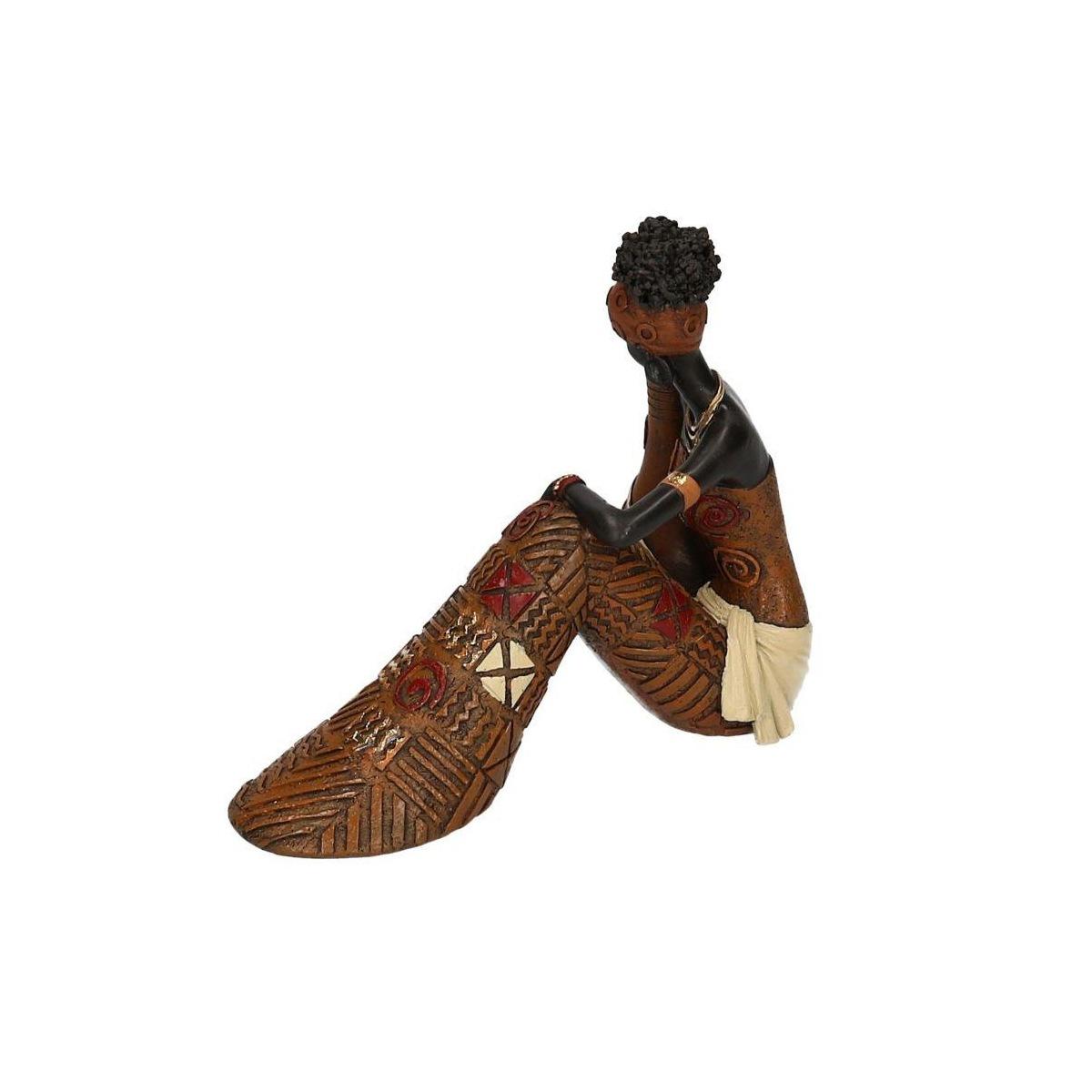 Statua Resina Donna Africana cm.19x9,5h16 | Vacchetti