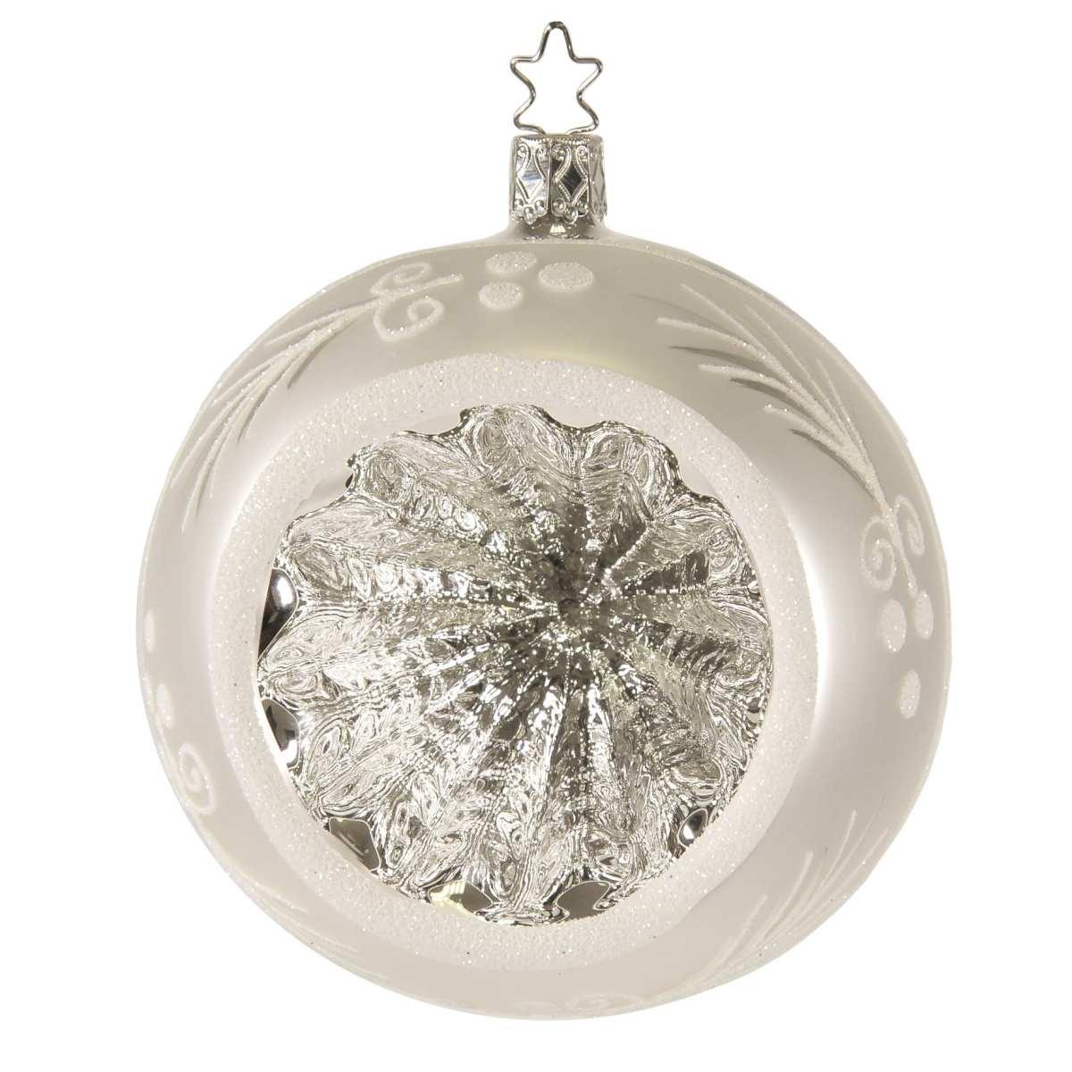 Pallina Natale Vetro Collezione cm.10 Argento |Inge's Glass