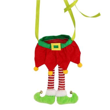 Decorazione Elfo Gambe Rosso con Calze cm.29
