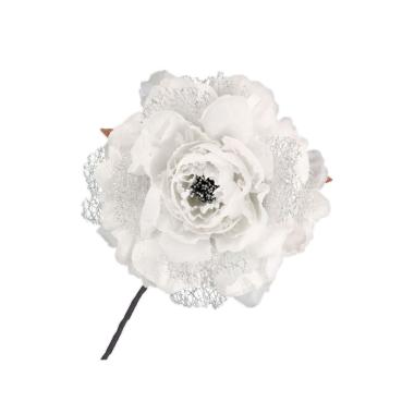 Fiore Peonia Bianco cm.cm.Ø14x22