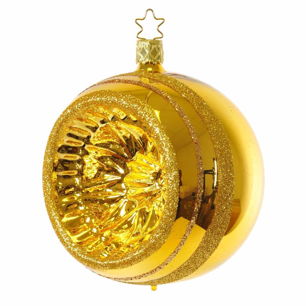 Pallina Natale Vetro Collezione cm.10 Oro |Inge's Glass