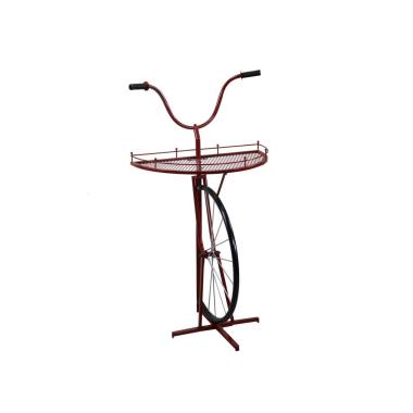 Mensola Metallo Bicicletta Rosso Cm.64X33/38H81/115