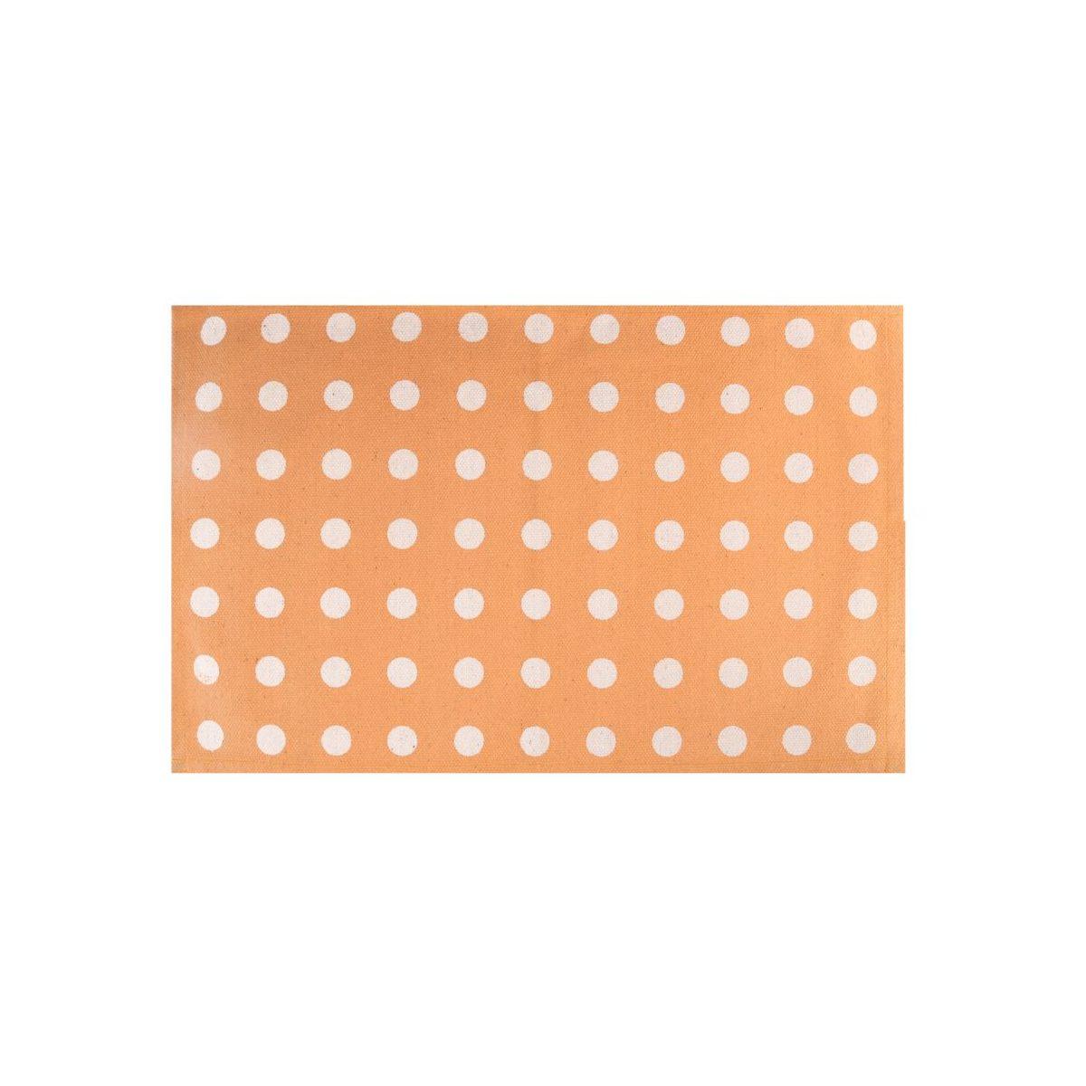 Tappeto Cucina Arancione a Pois cm.50x80