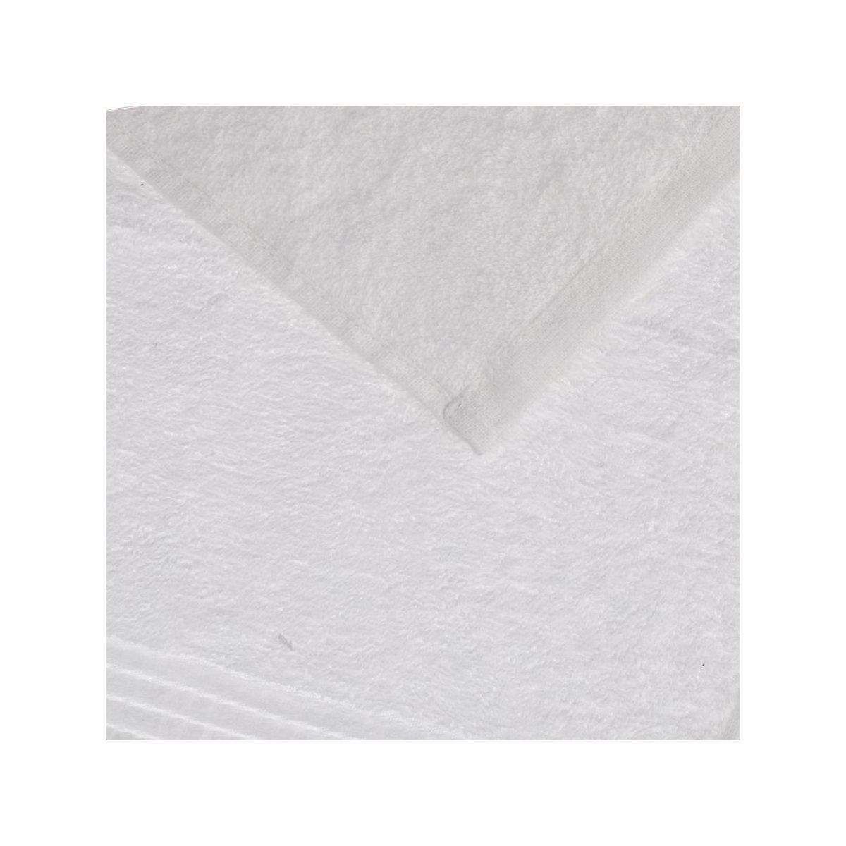 Asciugamano Cotone Lisa Bianco Viso e Ospite Set pz.2