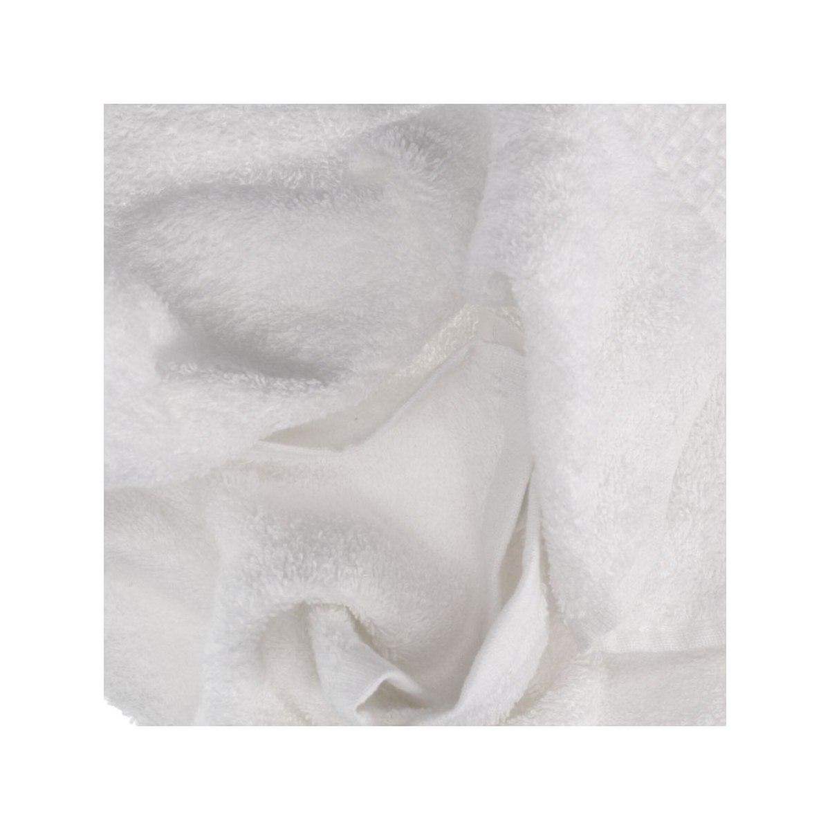 Asciugamano Cotone Lisa Bianco Viso e Ospite Set pz.2