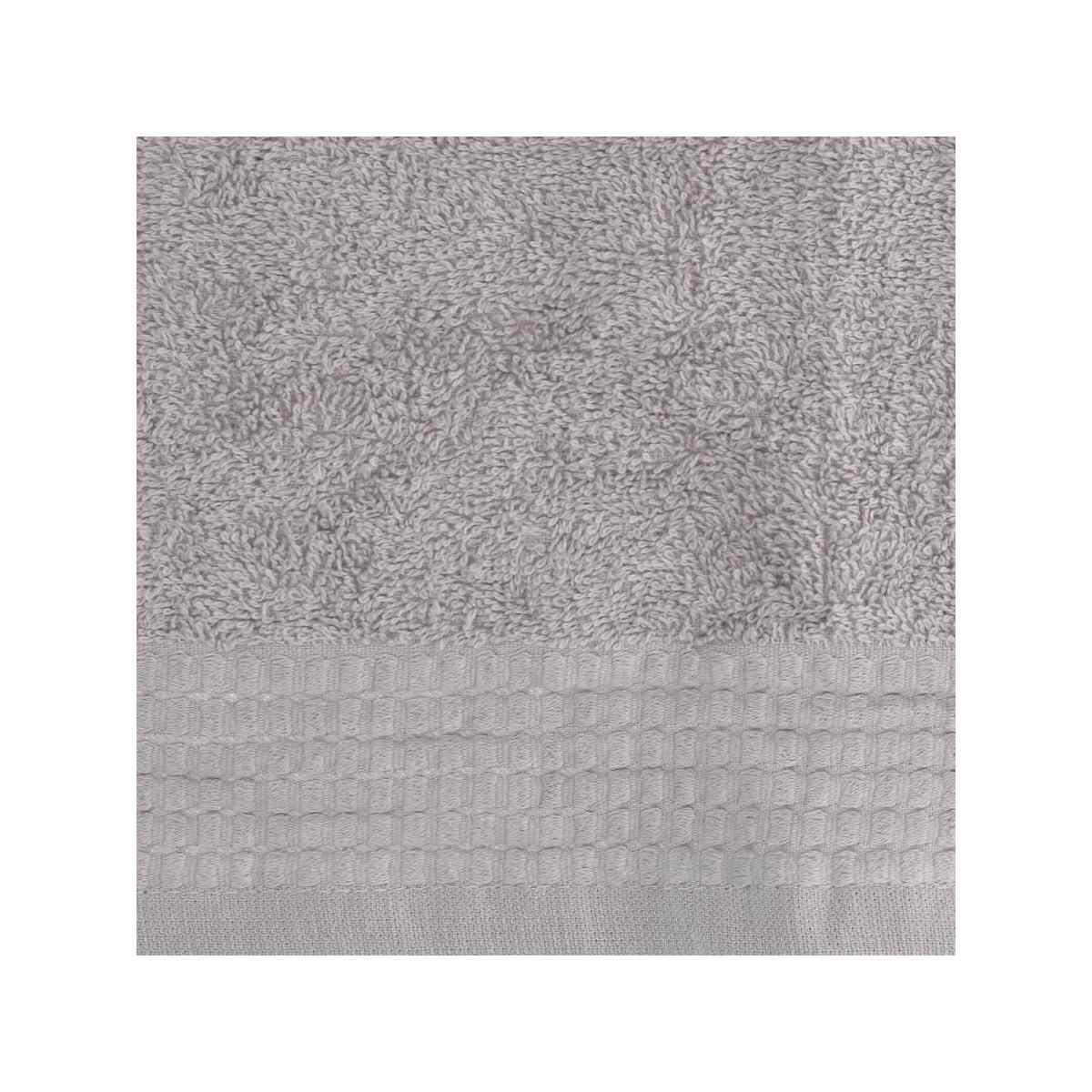 Asciugamano Cotone Lisa Bianco Perla Viso e Ospite Set pz.2