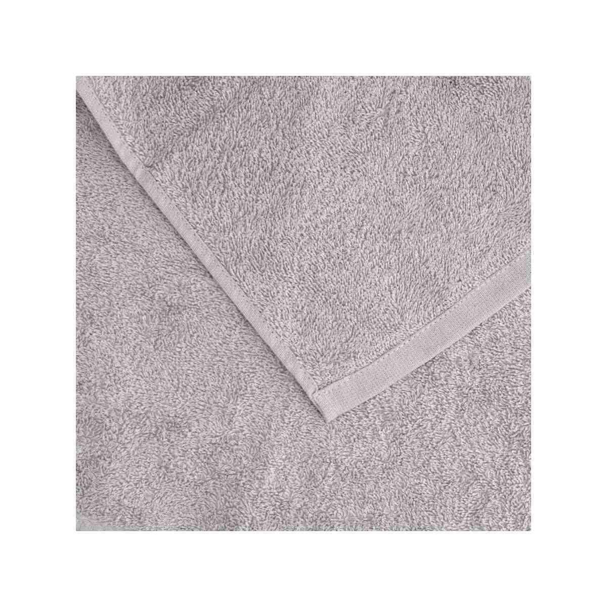 Asciugamano Cotone Lisa Bianco Perla Viso e Ospite Set pz.2