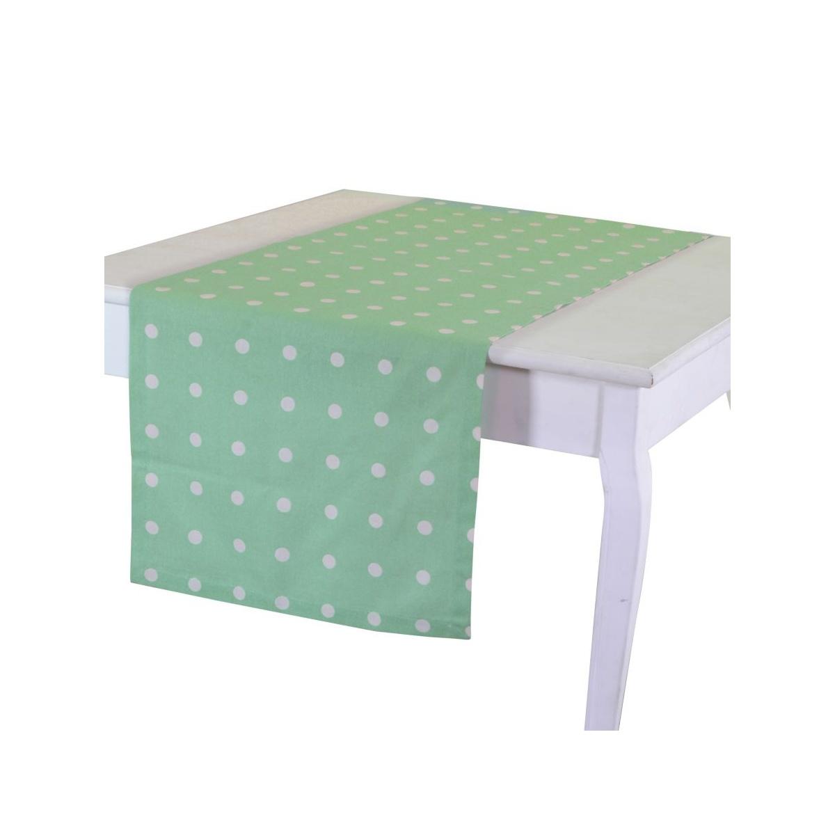 Runner cm.50x150 UnicoeRaro Verde a Pois | Vacchetti