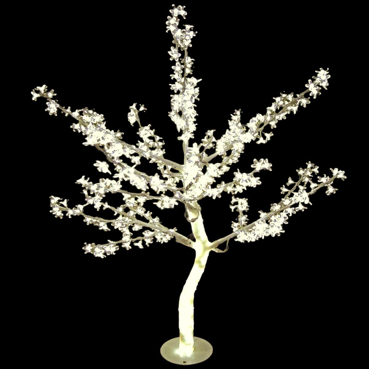 Albero Natale cm.180 Luci 664 LED Bianco Caldo con Fiori |Vacchetti
