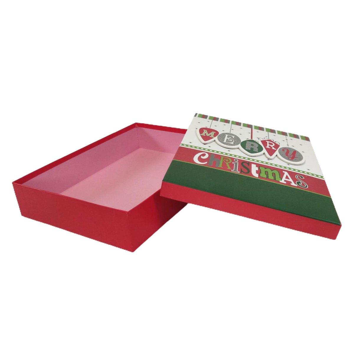 Scatola Natale Rettangolare cm.25x26xh7 |Vacchetti