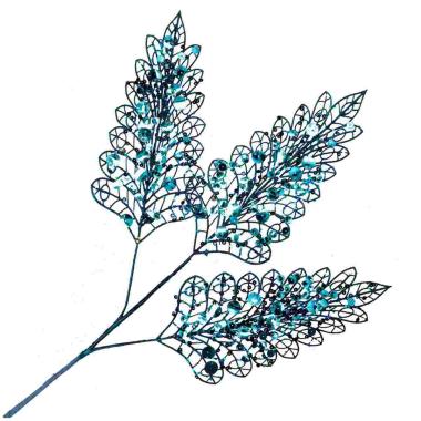 Fiore Ramo Blu con Paillettes cm.78