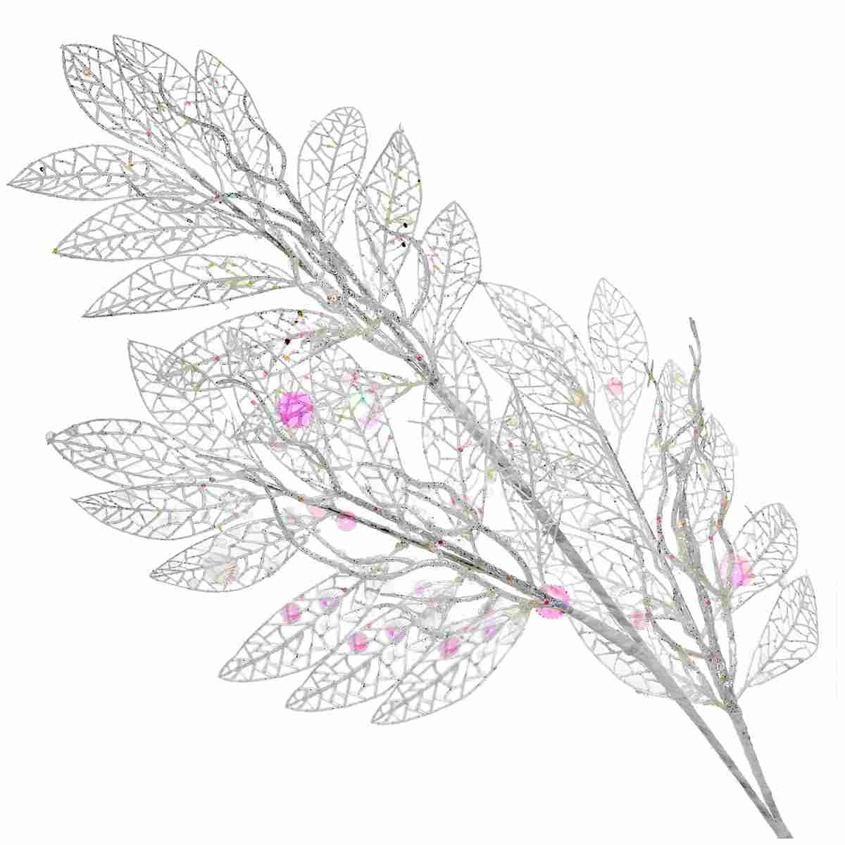 Fiore Ramo Bianco con Paillettes cm.78 |Vacchetti