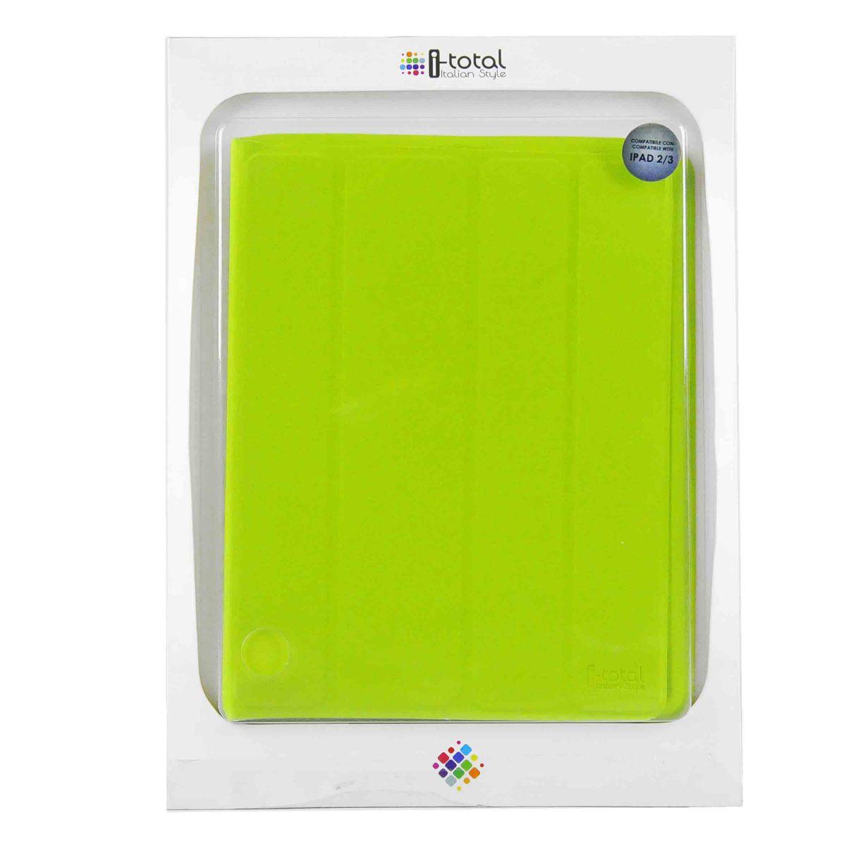 Cover Tablet Ipad 2/3 Tessuto Ecopelle Verde cm.24x19x1