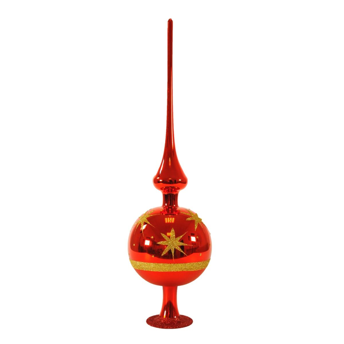 Puntale Albero Natale Vetro Collection cm.36 Rosso |Inge's Glass
