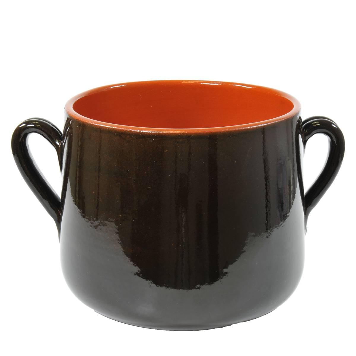 Pentola Marmitta Terracotta cm.22 Valdelsa con Manici