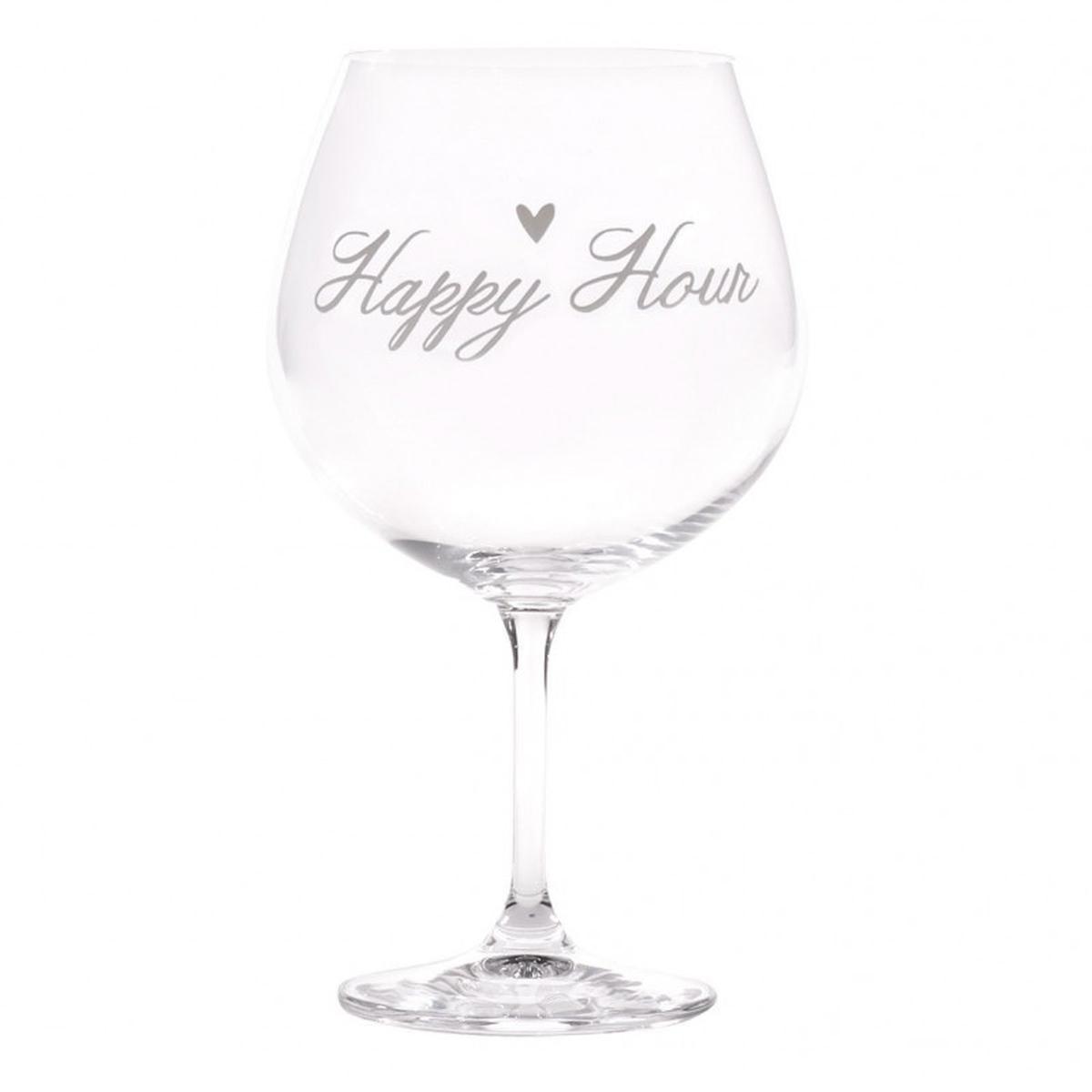 Bicchiere Vetro Calice Happy Hour Simple Day ml.820 Set pz.2