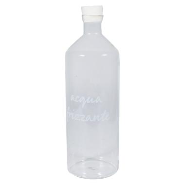 Caraffa Vetro Simple Day con Scritta Acqua Frizzante Lt.1,4