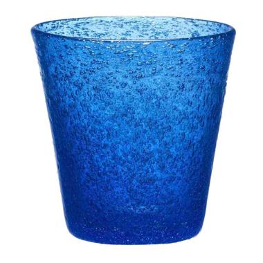 Bicchiere Vetro Singolo Acqua Surf Blu ml.300