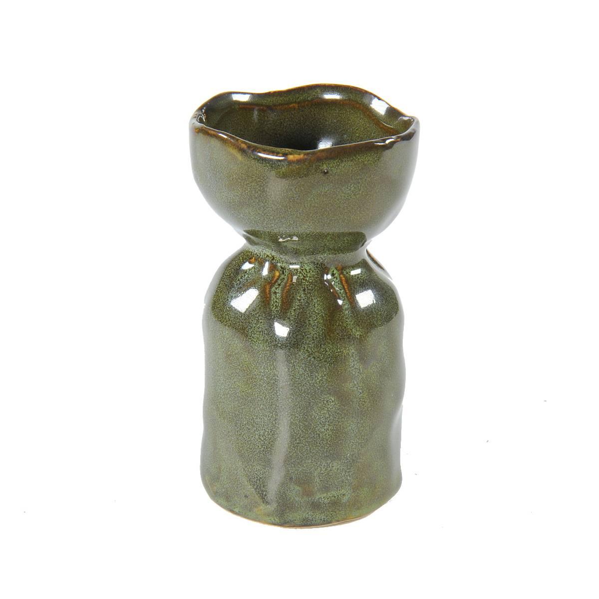 Vaso Ceramica Nero Tondo cm.Ø16xh45