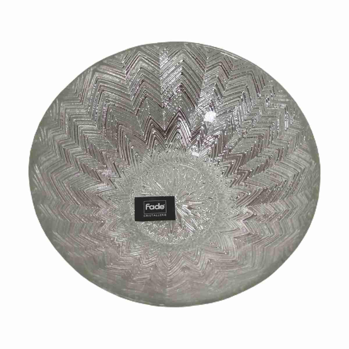 Ciotola Cristallo Las Vegas Argento cm.15x6 | M2 Store