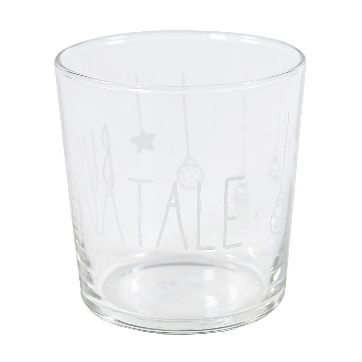 Simple D Bicchiere Acqua Vetro Simple Day con Scritta Buon Natale ml.370  8077772191870 8077772191870