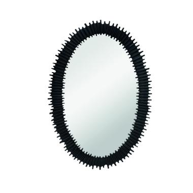 Specchio Resina Ovale Nero cm.66,5x3x101,5