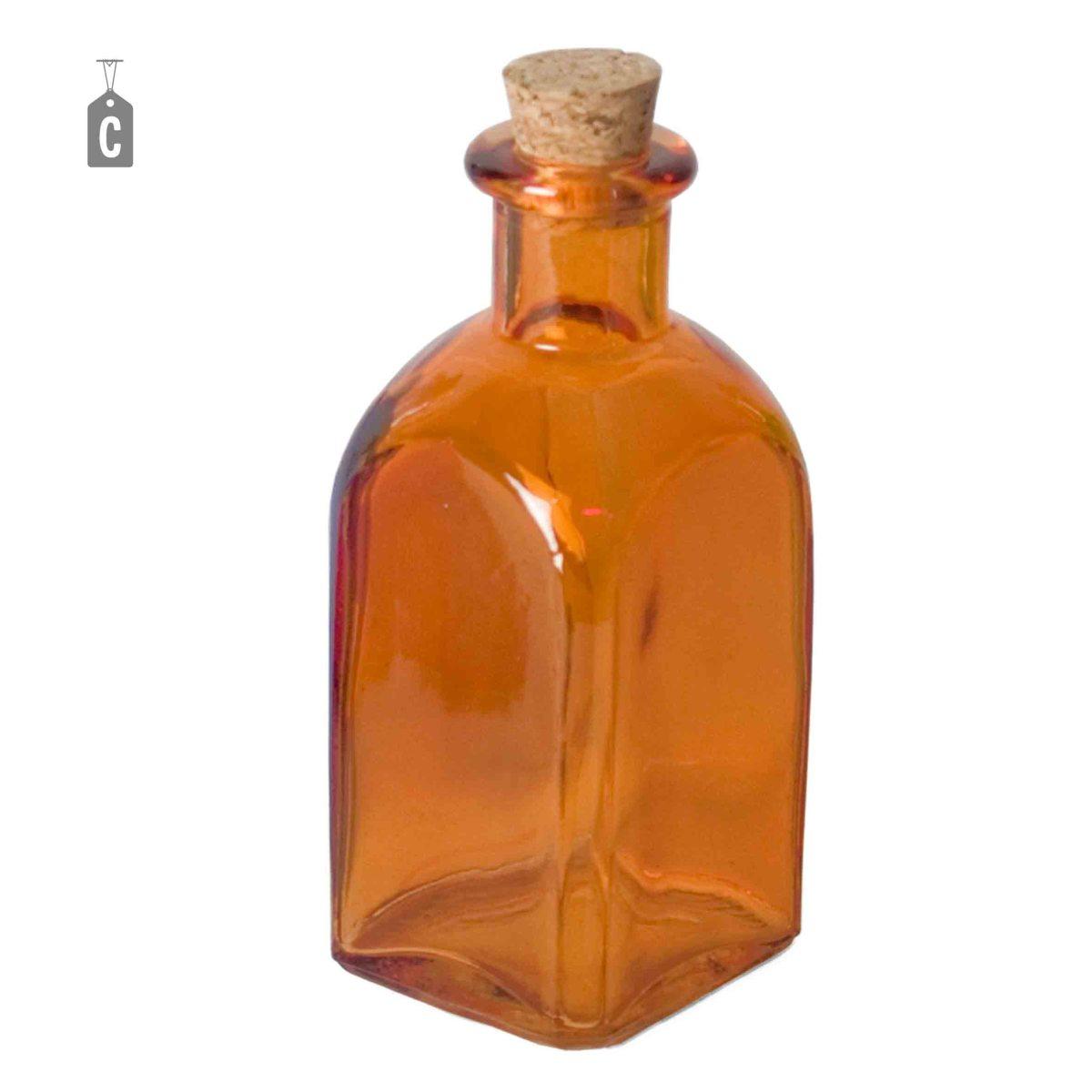 Bottiglia Vetro con Tappo Sughero ml.120 4 Colori