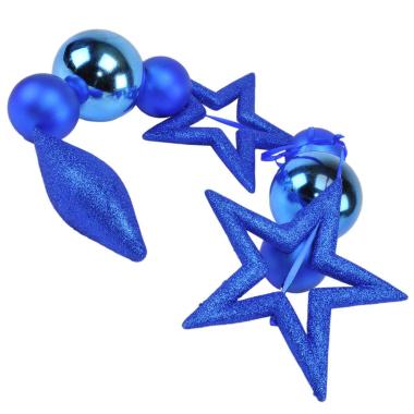 Ghirlanda Blu con Sfere e Stelle Glitter cm.103