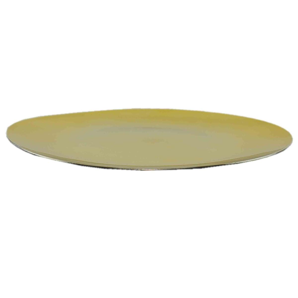 Piatto Tavola PVC Natale Oro Lucido cm.33 |M2 Store