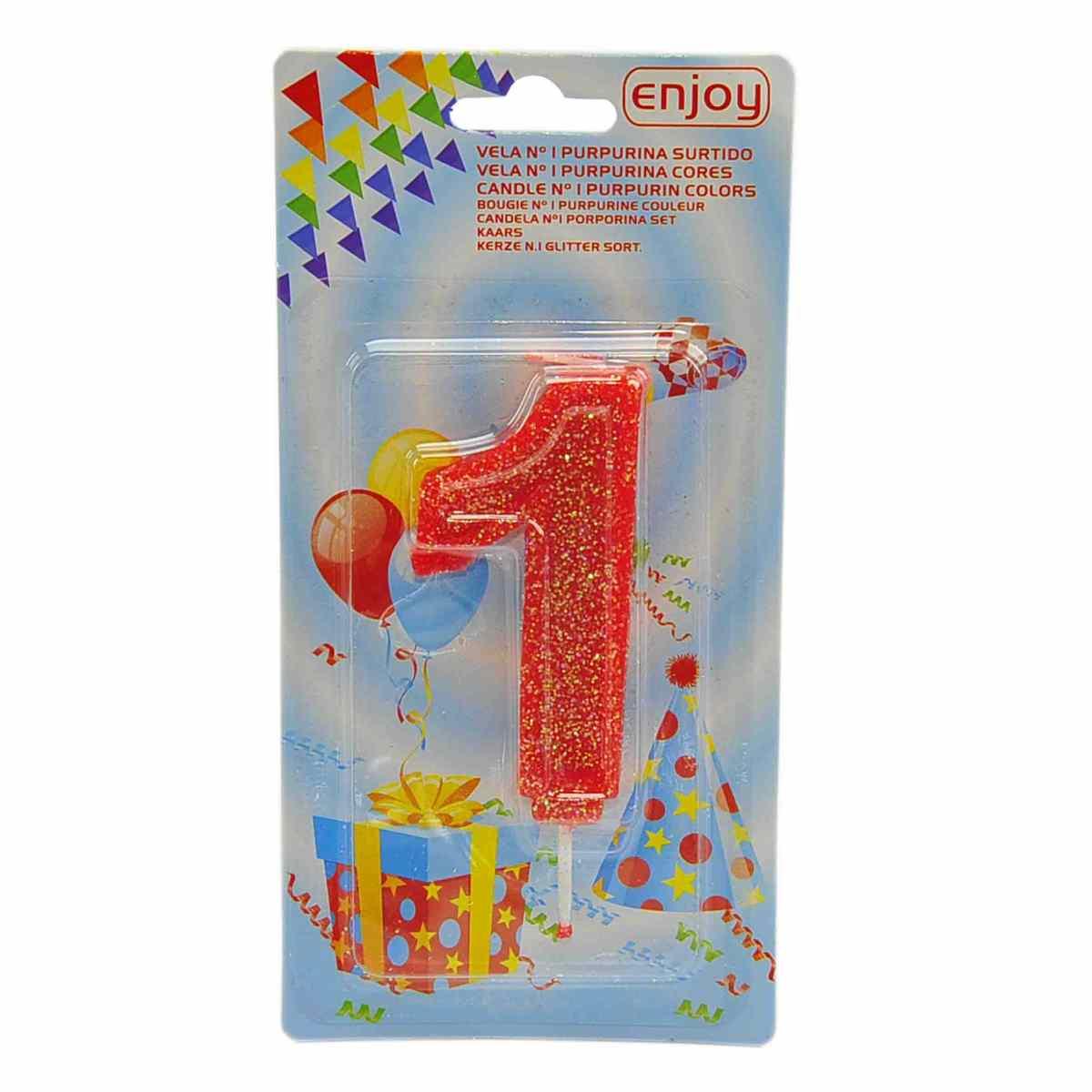 Candelina Compleanno N.1 Porporina 4 Colori |M2 Store