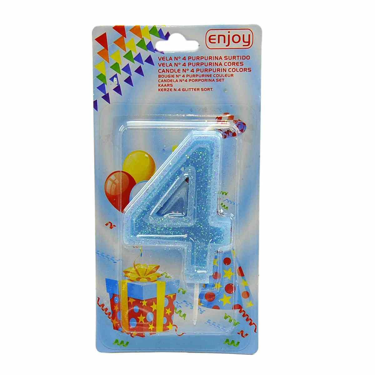 Candelina Compleanno N.4 Porporina 4 Colori |M2 Store