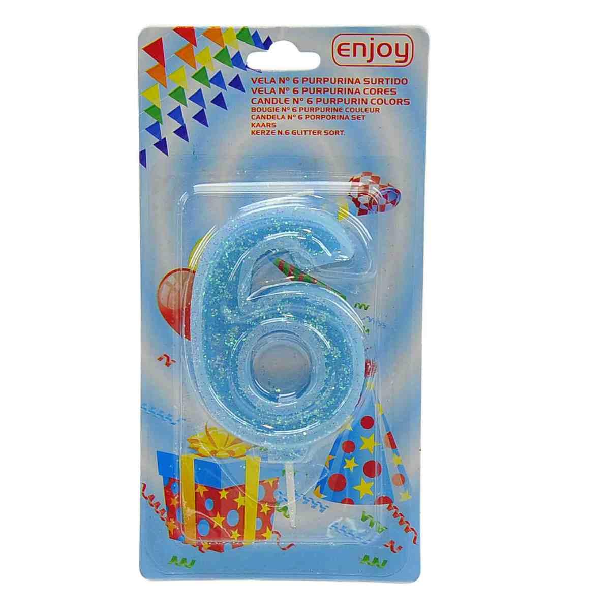 Candelina Compleanno N.6 Porporina 4 Colori |M2 Store