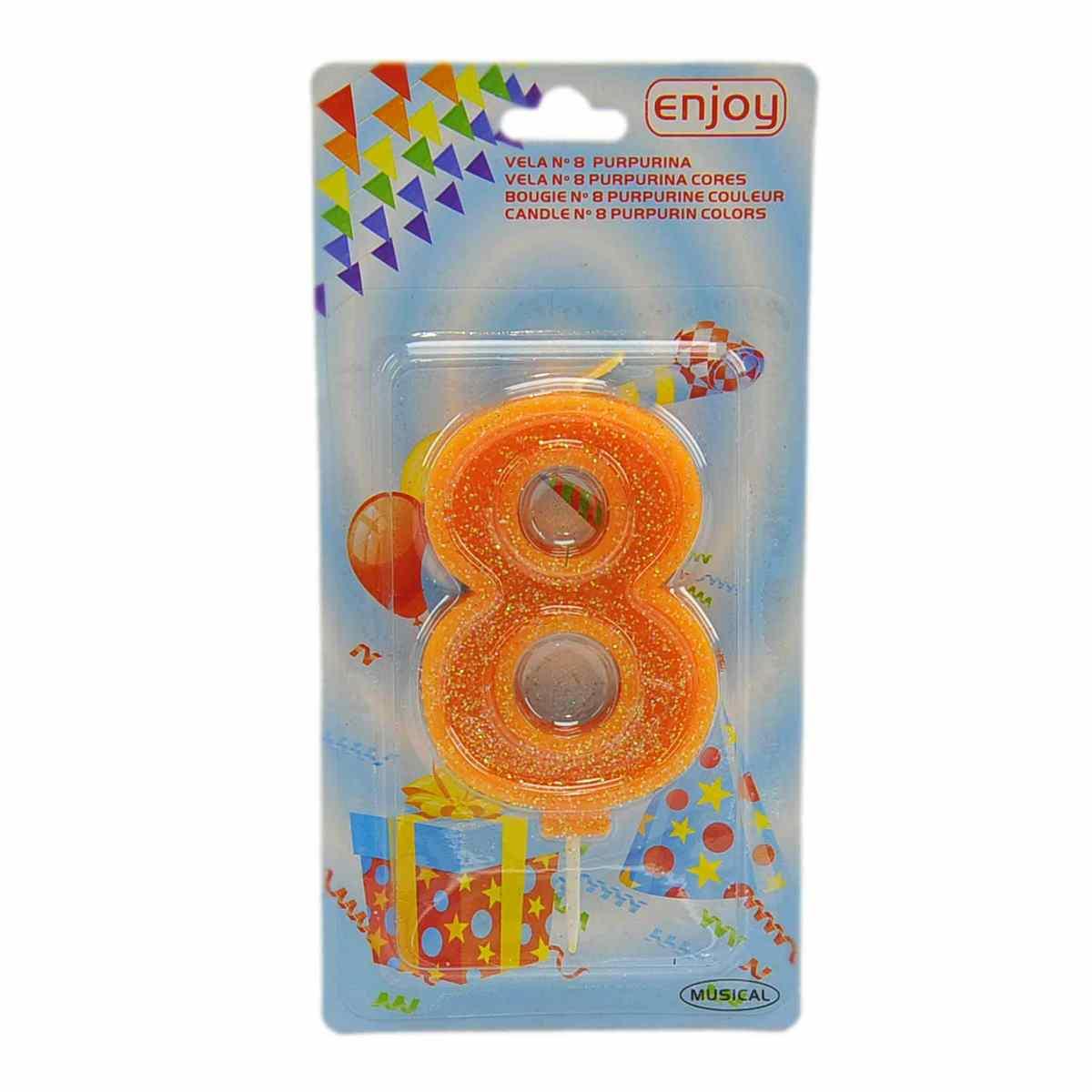 Candelina Compleanno N.8 Porporina 4 Colori |M2 Store