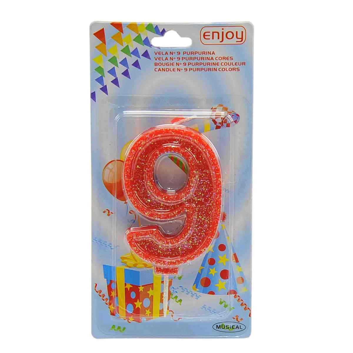 Candelina Compleanno N.9 Porporina 4 Colori |M2 Store