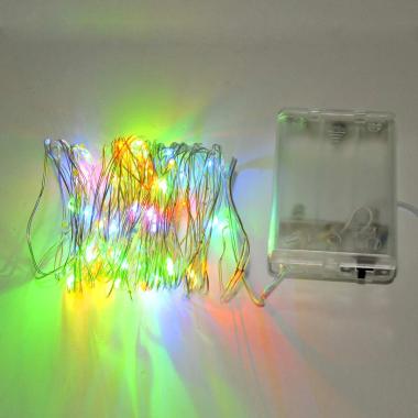 Luci Batteria Micro Led 100 Multicolor Flash Led e Giochi di Luce