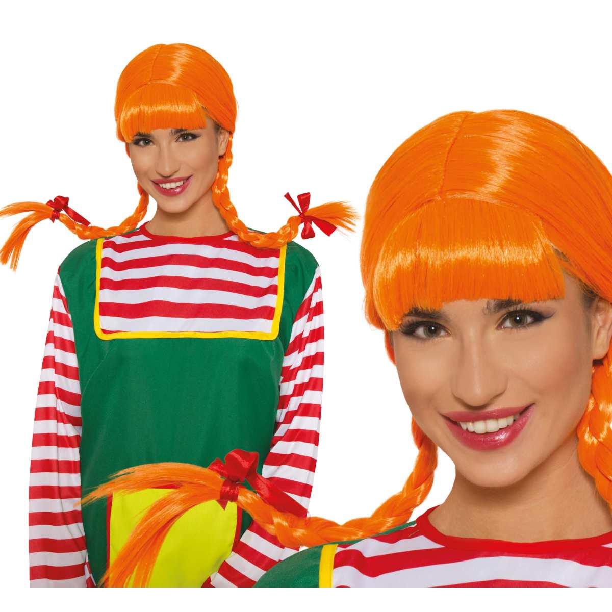 Parrucca Pippy Arancione |Guirca