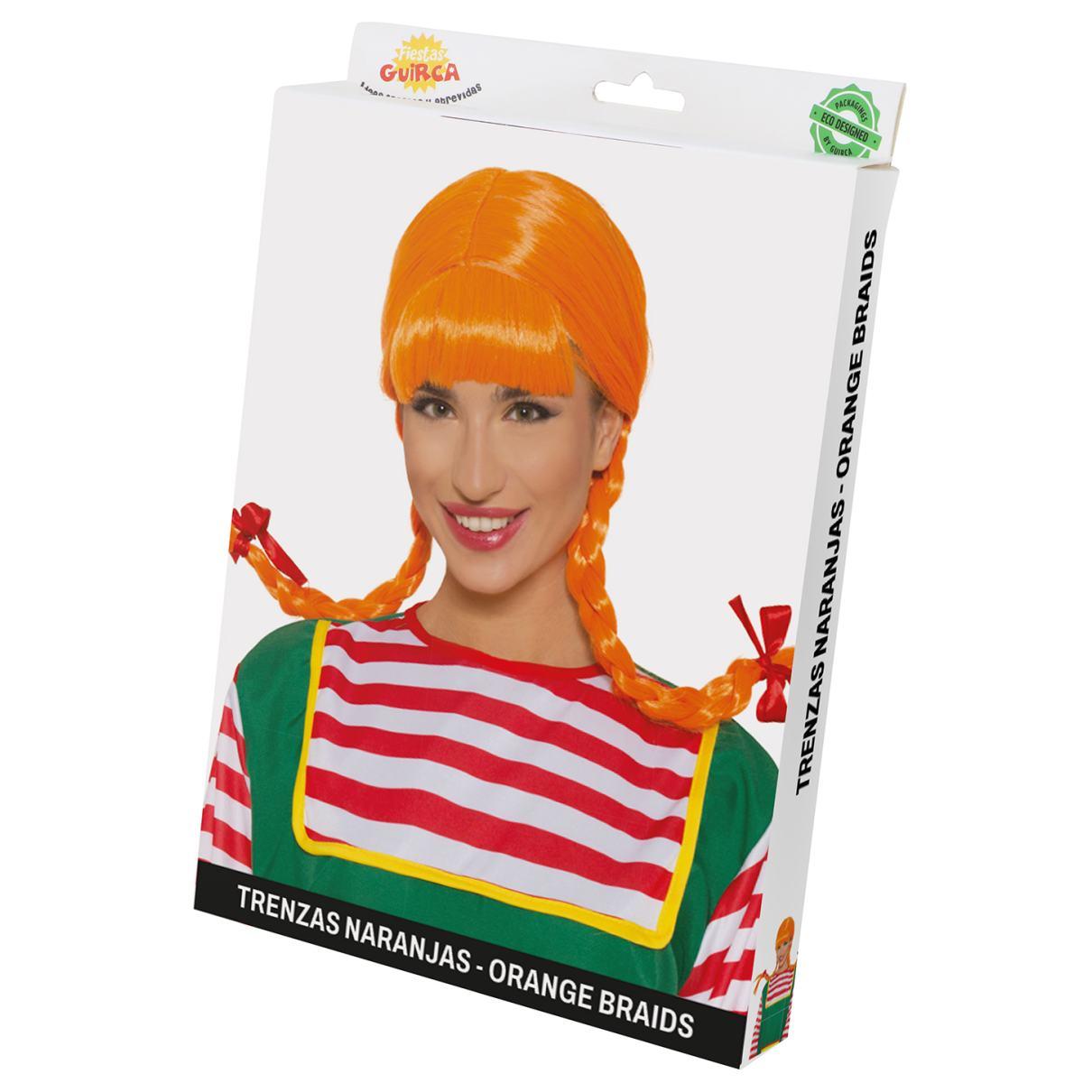 Parrucca Pippy Arancione |Guirca