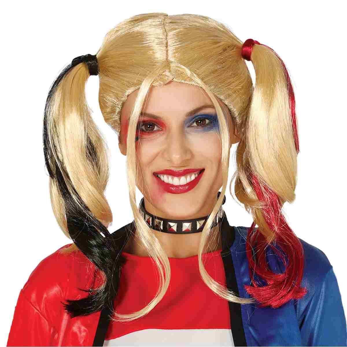 Parrucca Bionda con Codini Harley Quinn |Guirca