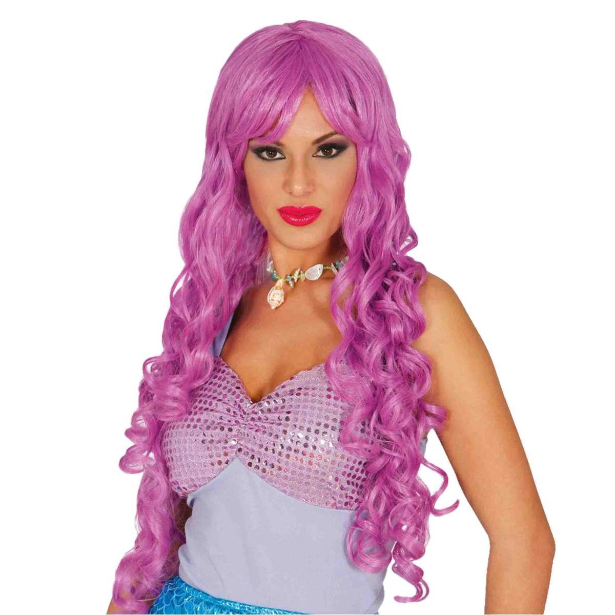 Parrucca Viola Mossa con Frangia |Guirca