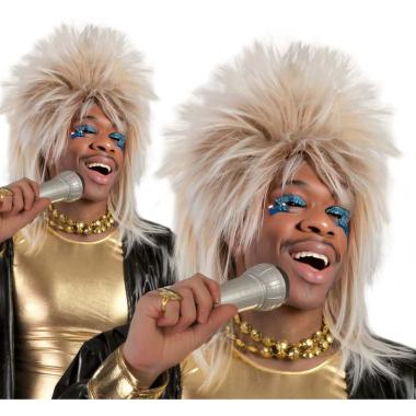 Parrucca Punk Rock Bionda Lunga con Cresta |Orlob