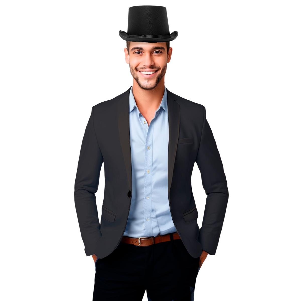 Cappello cilindro nero feltro