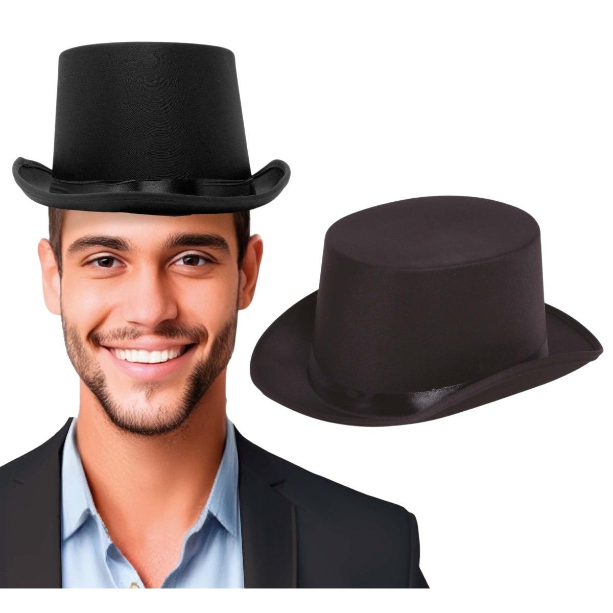 Cappello cilindro nero feltro