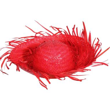 Cappello Paglia Rosso Fragola cm.Ø45