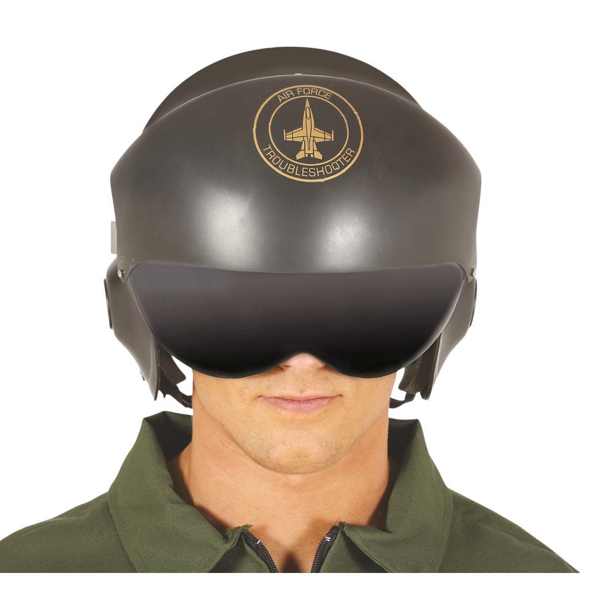 Casco pilota air force pvc nero