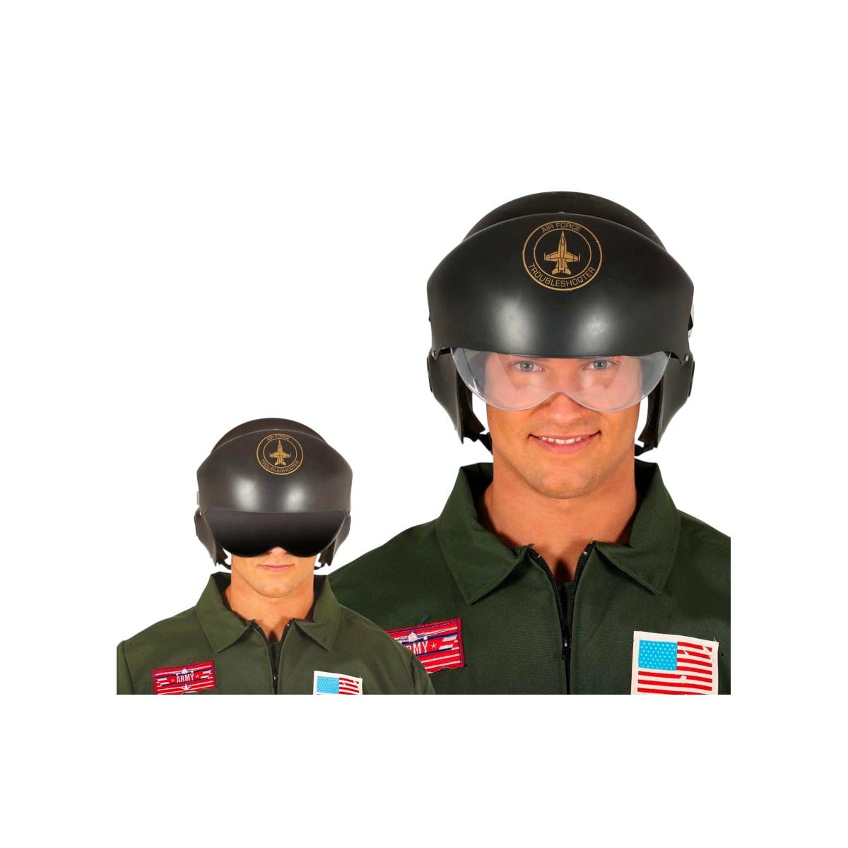 Casco pilota air force pvc nero